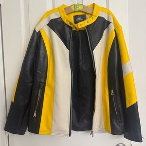 Urban outfitters suki faux leather racer moto jacket